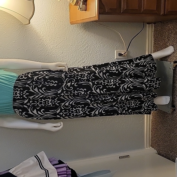 3/$30 ZATTCAS Sleeveless Damask Pattern Scoop Neck Maxi Beach Dress FLAWED - Picture 5 of 11